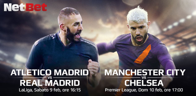Gli Internazionali da seguire - At.Madrid vs Real Madrid, Man City vs Chelsea