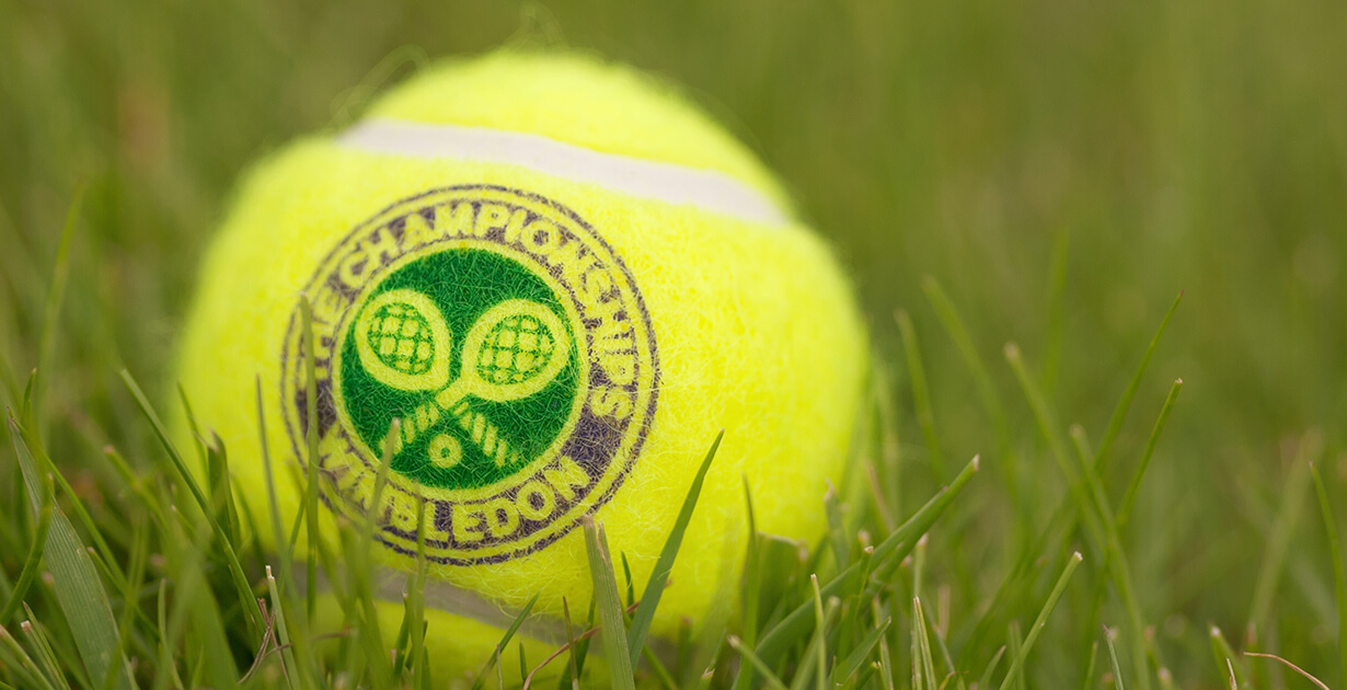Pallina da tennis con marchio Wimbledon