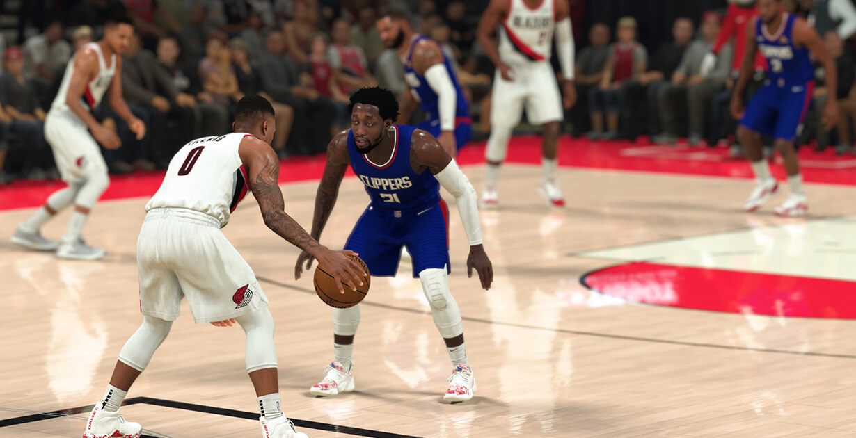 NBA 2K durante una partita