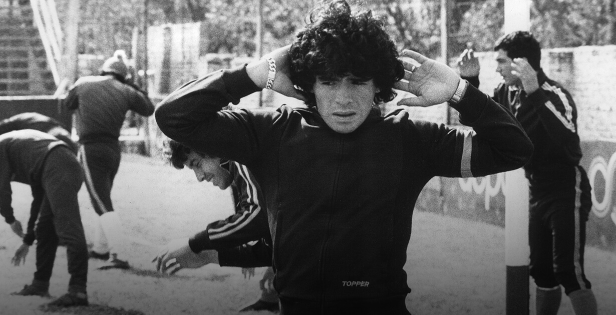 Un giovane Diego Armando Maradona