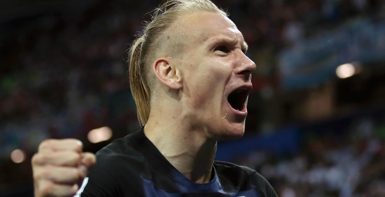 Domagoj Vida con la maglia della Croazia