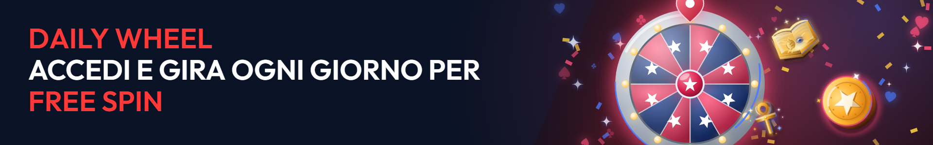 Daily Wheel: gira una volta al giorno e ricevi Free Spin